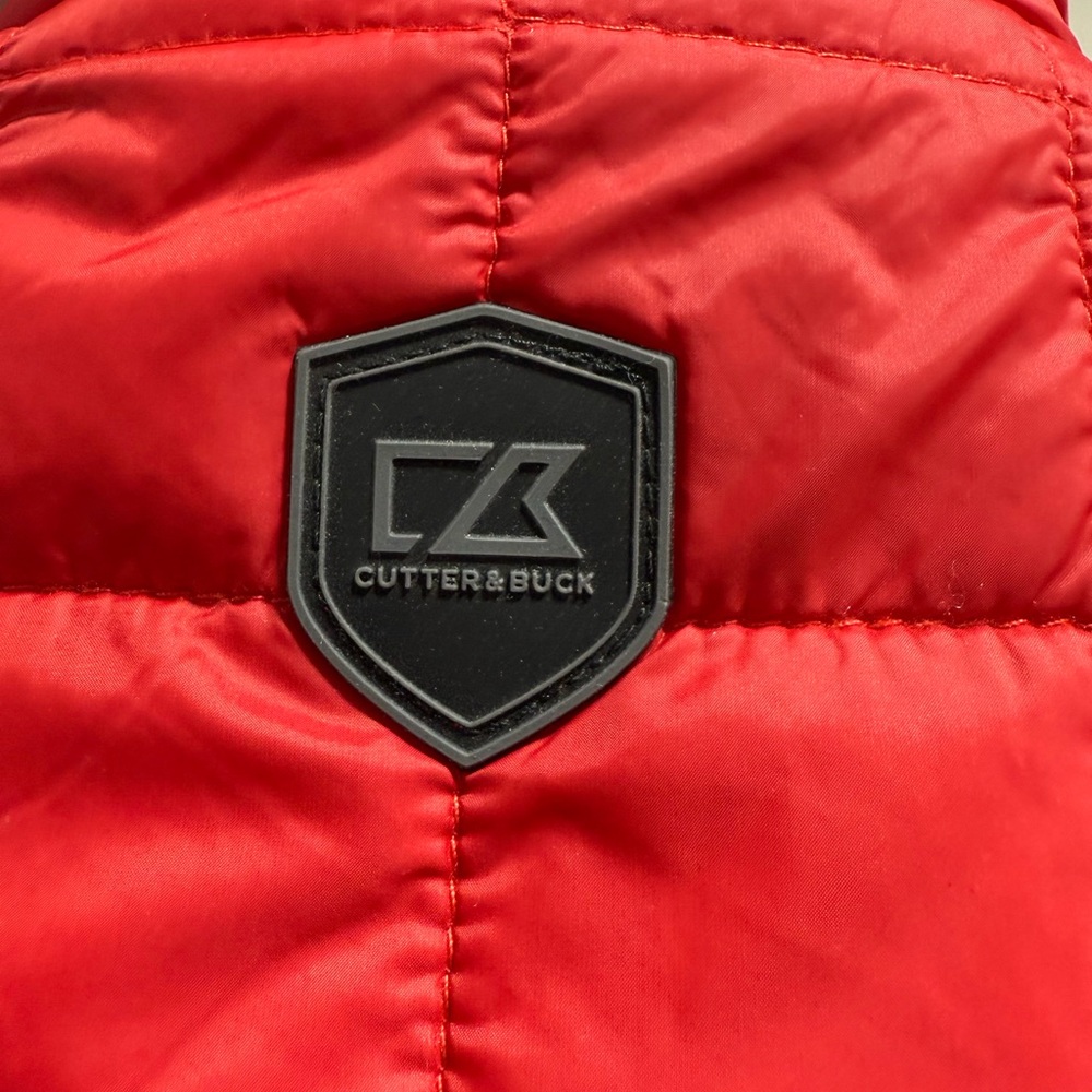 NWT Cutter & Buck Red Quilted Puffer Vest Size Large - Picture 5 of 9